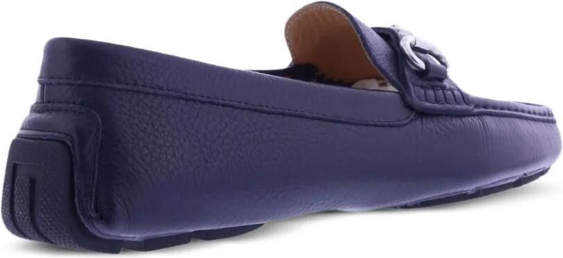 Paris Punk Gianluca Perrone leren loafers met textuur en horsebit-detail Blauw - Foto 4