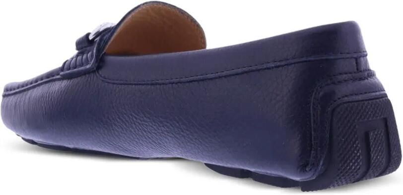 Paris Punk Gianluca Perrone leren loafers met textuur en horsebit-detail Blauw - Foto 3