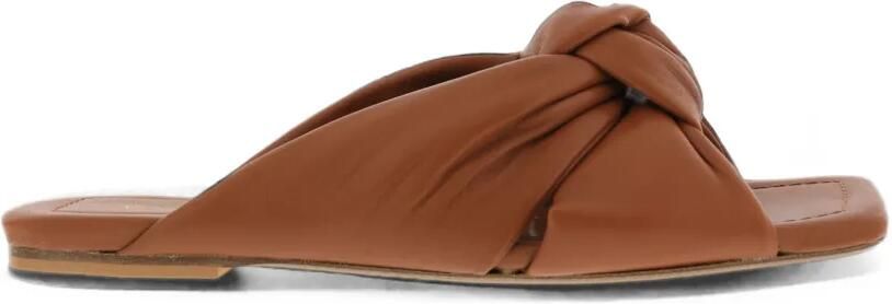 Paris Punk Slippers met geknoopt detail Bruin