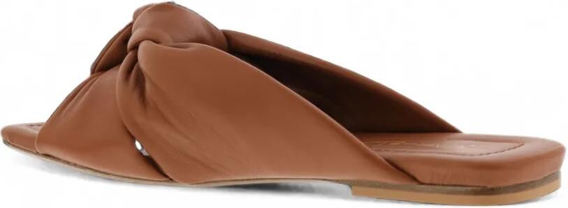 Paris Punk Slippers met geknoopt detail Bruin - Foto 4