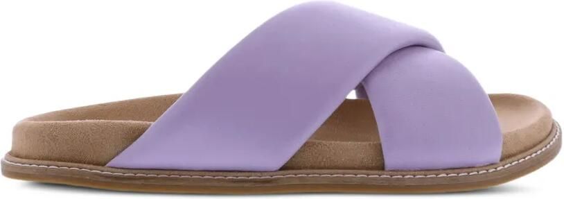 Paris Punk Leren crossover slippers Paars - Foto 2