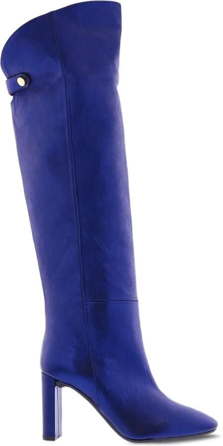 Paris Punk Metallic enkellaarzen Blauw