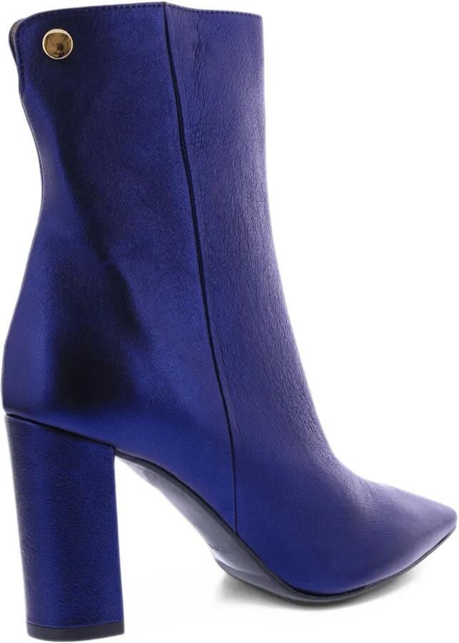 Paris Punk metallic pointed-toe ankle boots Blauw - Foto 5