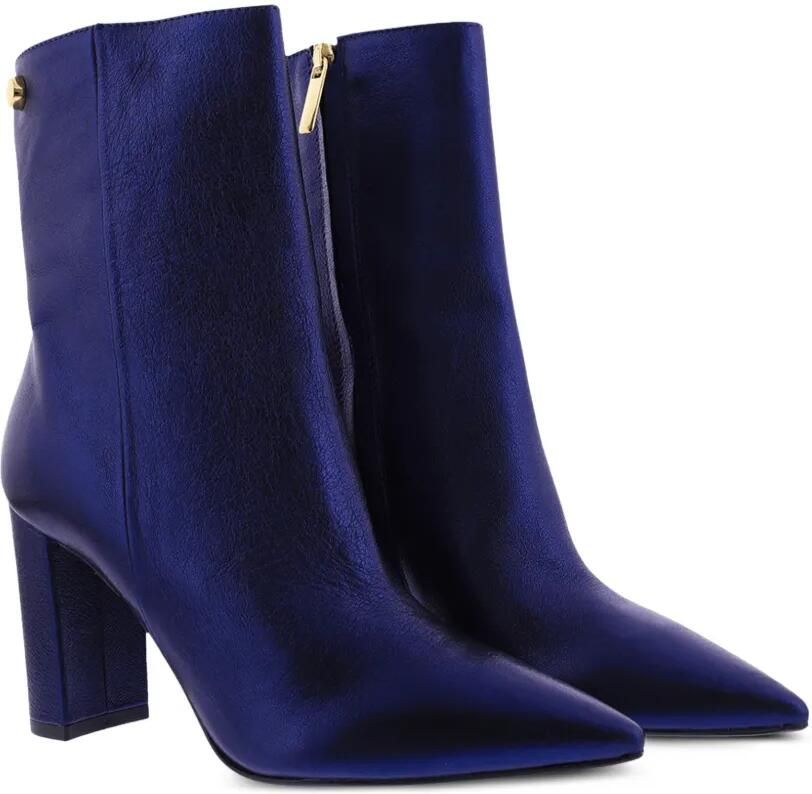 Paris Punk metallic pointed-toe ankle boots Blauw - Foto 2