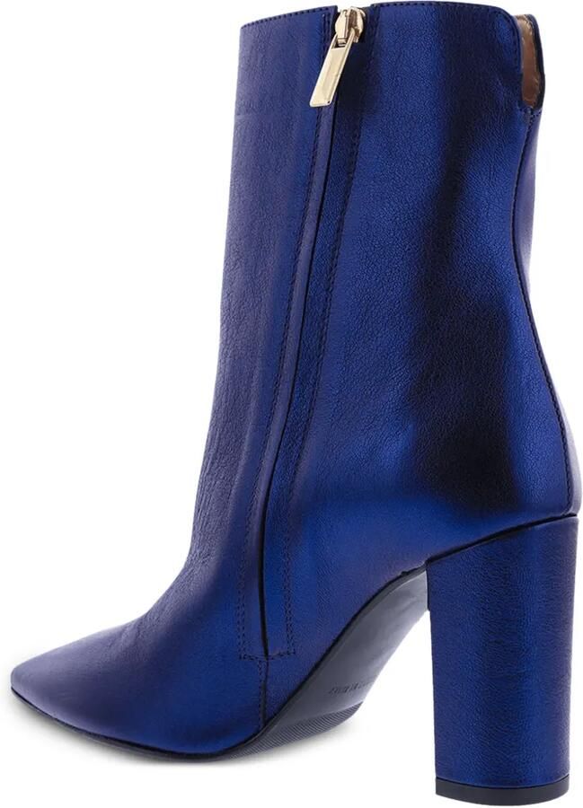 Paris Punk metallic pointed-toe ankle boots Blauw - Foto 4