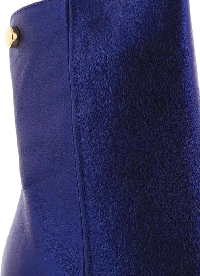 Paris Punk metallic pointed-toe ankle boots Blauw - Foto 3