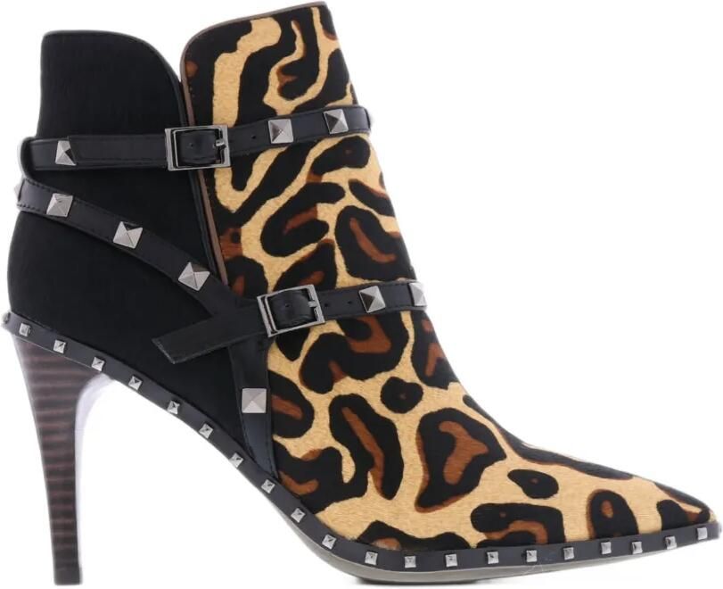 Paris Punk studded ankle boots Zwart