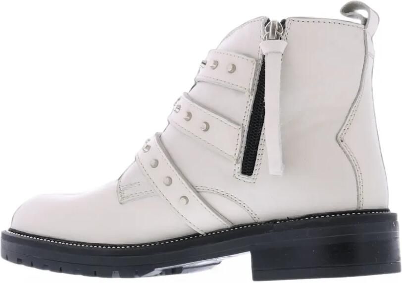 Paris Punk studded buckled biker boots Wit - Foto 3