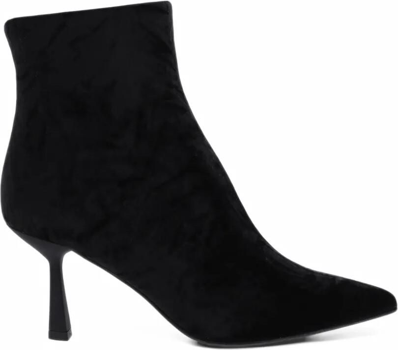 Paris Punk velvet ankle boots Zwart - Foto 4