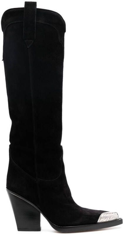 Paris Texas Suède knielaarzen Zwart