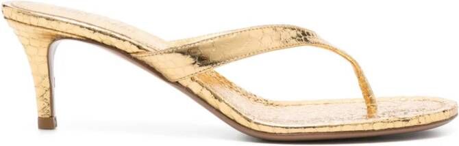 Paris Texas 65mm metallic-leather mules Goud