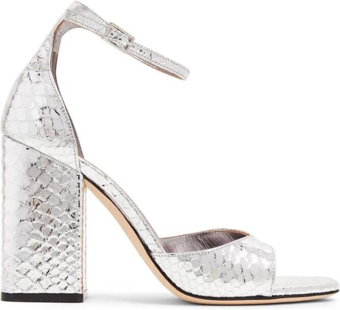 Paris Texas Fiona metallic sandalen Zilver