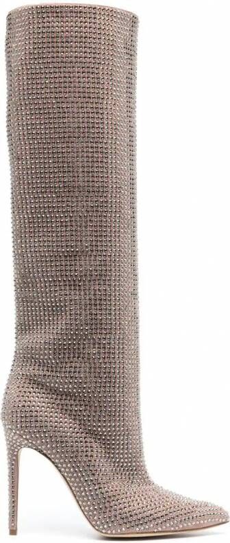 Paris Texas Holly laarzen verfraaid met kristallen Beige