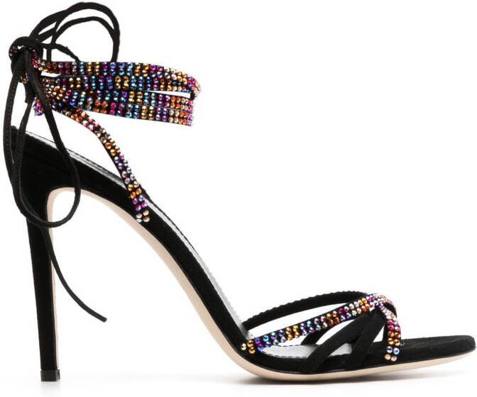 Paris Texas Holly Nicole suède sandalen Zwart