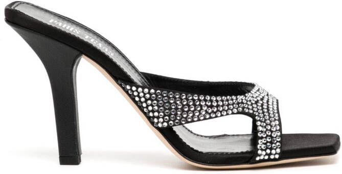 Paris Texas Kate muiltjes verfraaid met kristallen Zwart