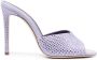 Paris Texas 110 mm leren sandalen met kristallen Paars - Thumbnail 1