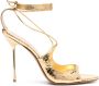 Paris Texas Leren sandalen 115 mm Goud - Thumbnail 1