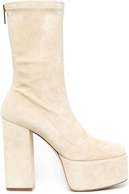 Paris Texas Lexy laarzen met plateauzool Beige