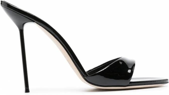 Paris Texas 105 mm Lidia lakleren sandalen Zwart
