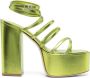 Paris Texas Malena sandalen met plateauzool Groen - Thumbnail 1