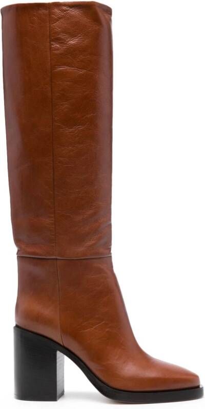 Paris Texas Ophelia 95mm leather boots Bruin