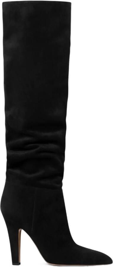 Paris Texas 100 mm Elsa stiletto laarzen met puntige neus Zwart