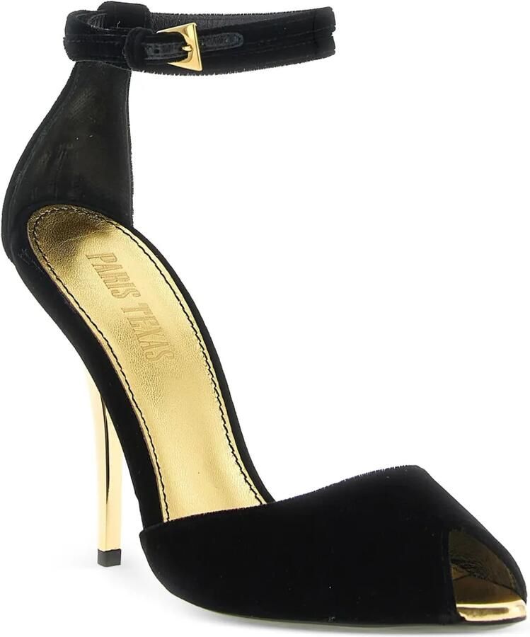 Paris Texas 105 mm Jessica sandalen met enkelbandje Zwart