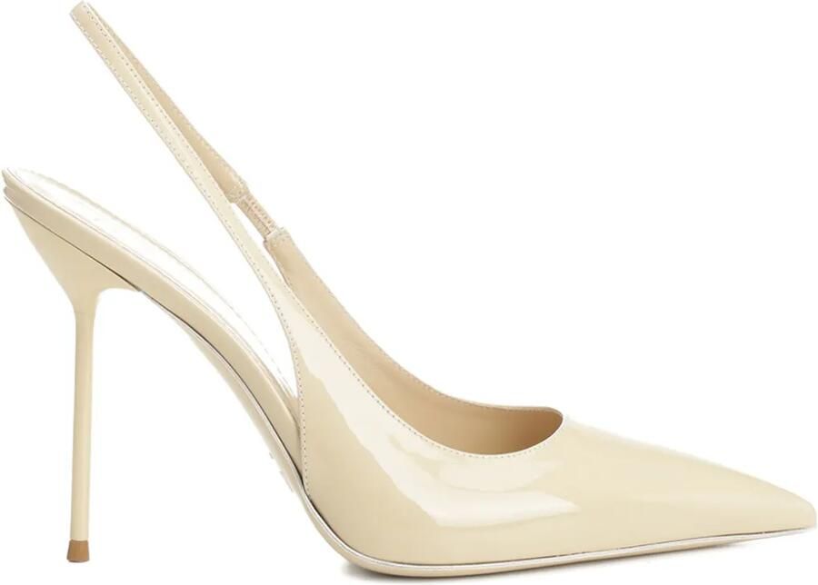 Paris Texas 105 mm Lidia slingback pumps met puntige neus Beige