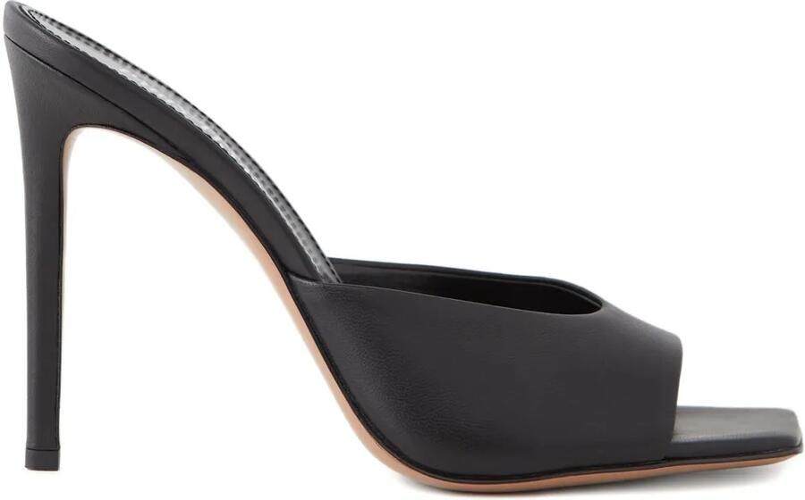 Paris Texas 105 mm sandalen met vierkante neus en hak Zwart