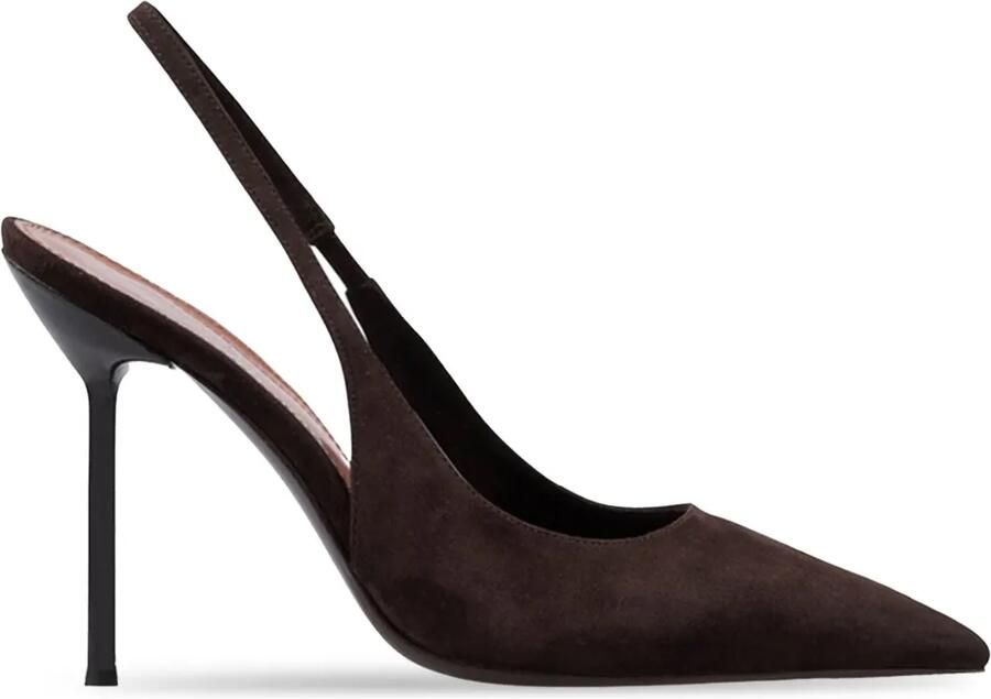 Paris Texas 105 mm slingback pumps met puntige neus Bruin