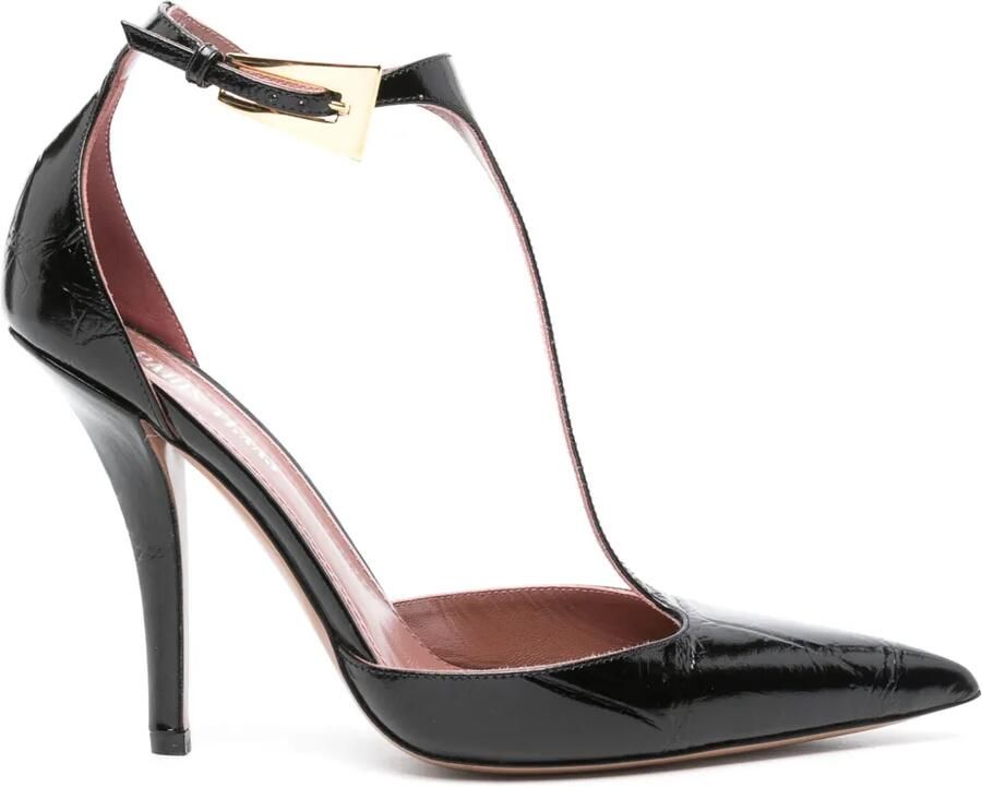 Paris Texas 11 mm leren pumps Zwart