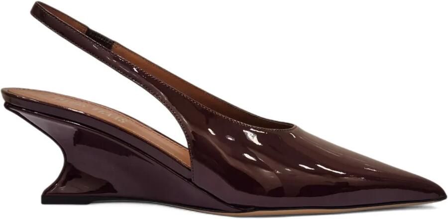 Paris Texas 50 mm Nina slingback pumps met puntige neus Bruin