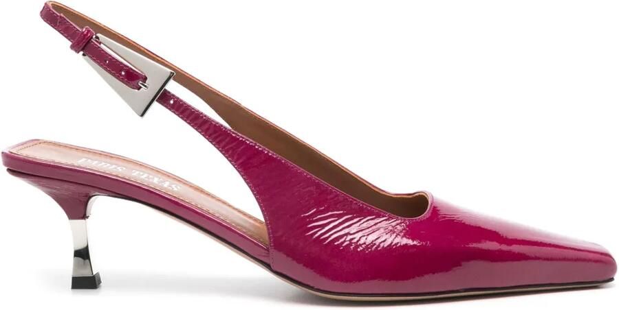 Paris Texas 60 mm gelakte slingback pumps Paars