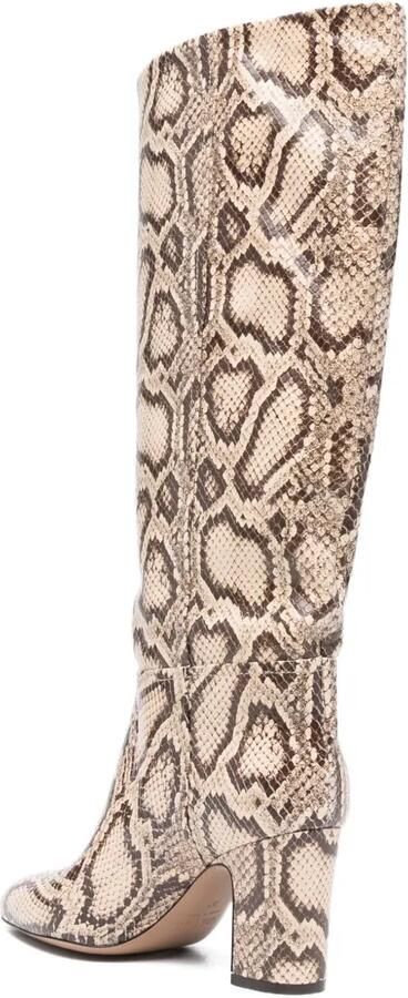 Paris Texas 80 MM leren laarzen met pythonprint Beige - Foto 3