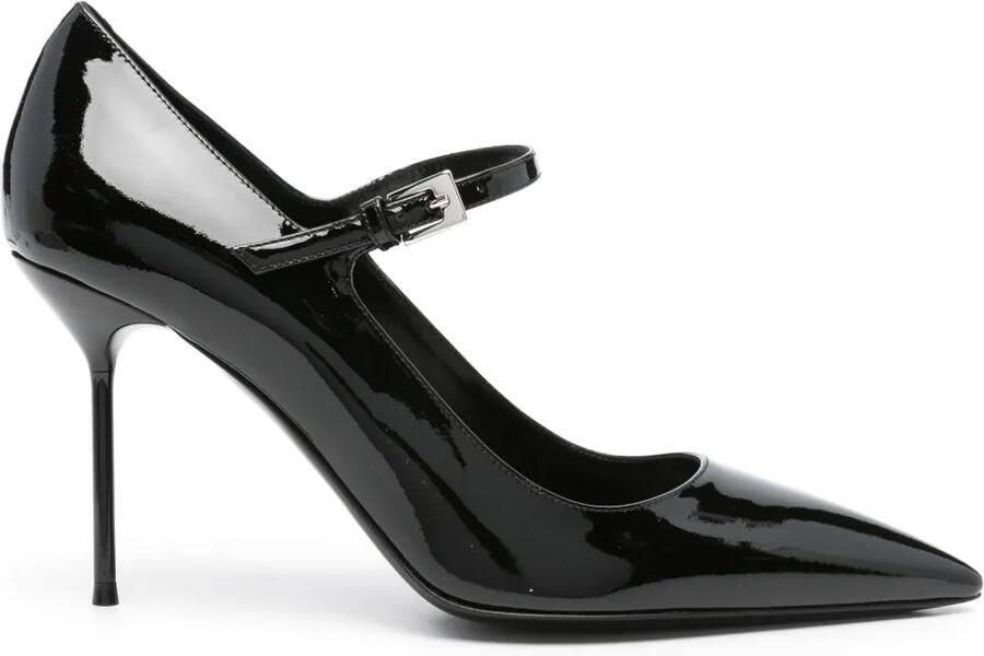 Paris Texas 90 mm leren pumps met hak Zwart