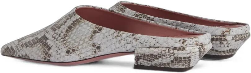 Paris Texas Belle muiltjes met slangen-effect Beige - Foto 4