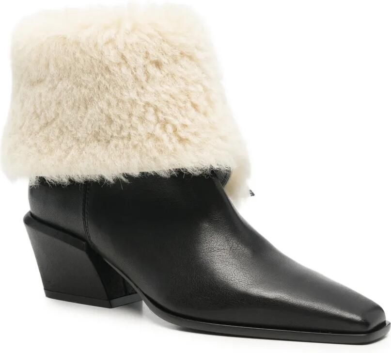 Paris Texas Bettina shearling-trim ankle boots Zwart - Foto 3