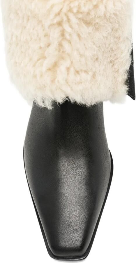 Paris Texas Bettina shearling-trim ankle boots Zwart - Foto 4