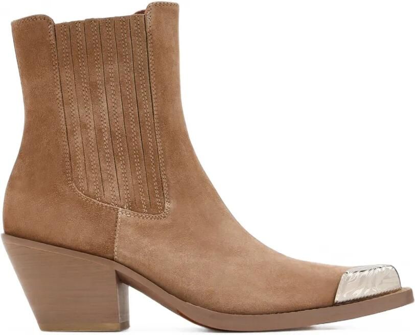 Paris Texas Dallas verfraaide enkellaarzen Beige