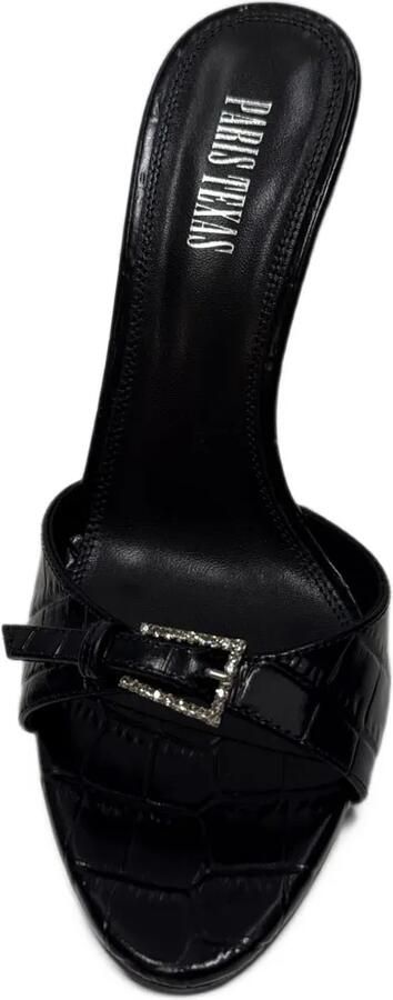 Paris Texas Lidia croc-embossed buckle sandals Zwart - Foto 4