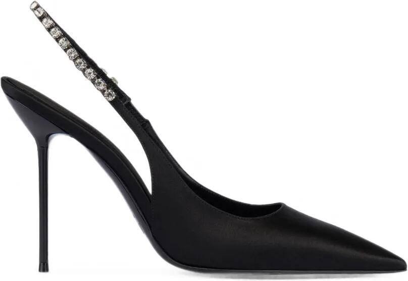 Paris Texas Lidia stiletto sandalen verfraaid met kristallen Zwart