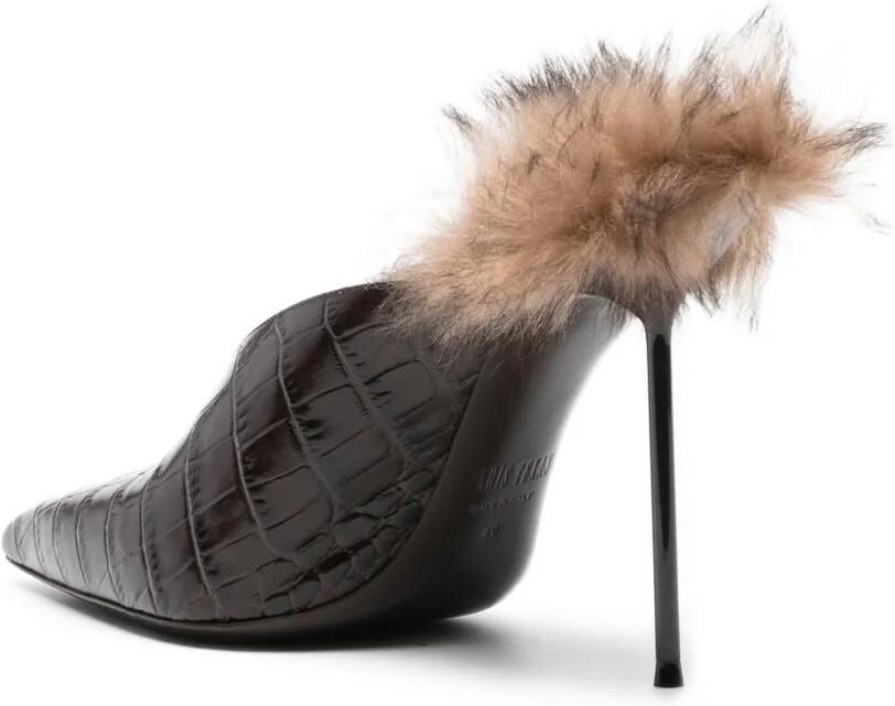 Paris Texas Lidia fur sabot shoes 105 Bruin - Foto 2
