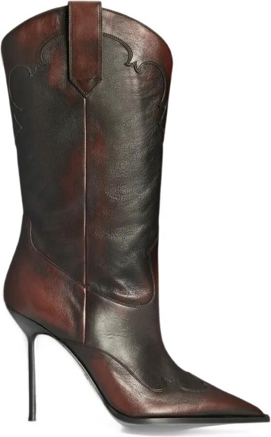 Paris Texas Lidia heeled leather cowboy boots Bruin
