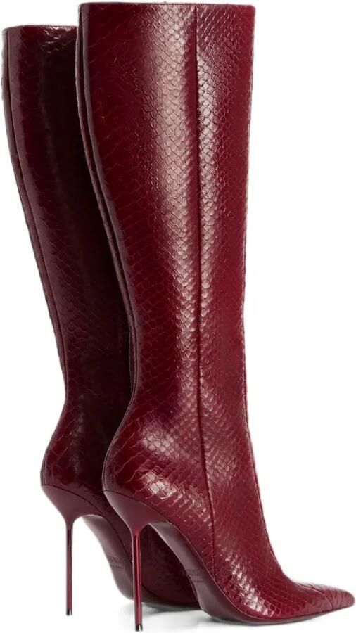 Paris Texas Lidia python-effect calfskin boots Rood - Foto 3