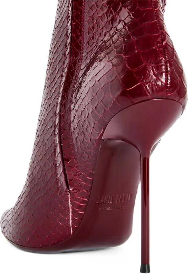 Paris Texas Lidia python-effect calfskin boots Rood - Foto 2