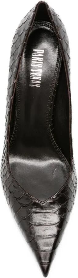 Paris Texas Lidia python-effect pointed-toe heeled pumps Bruin - Foto 4