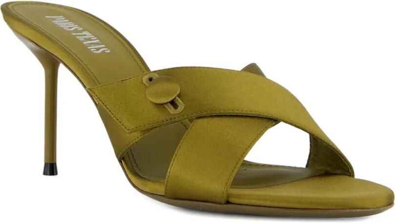 Paris Texas Lidia satijnen sandalen met kruisbandjes Groen - Foto 4