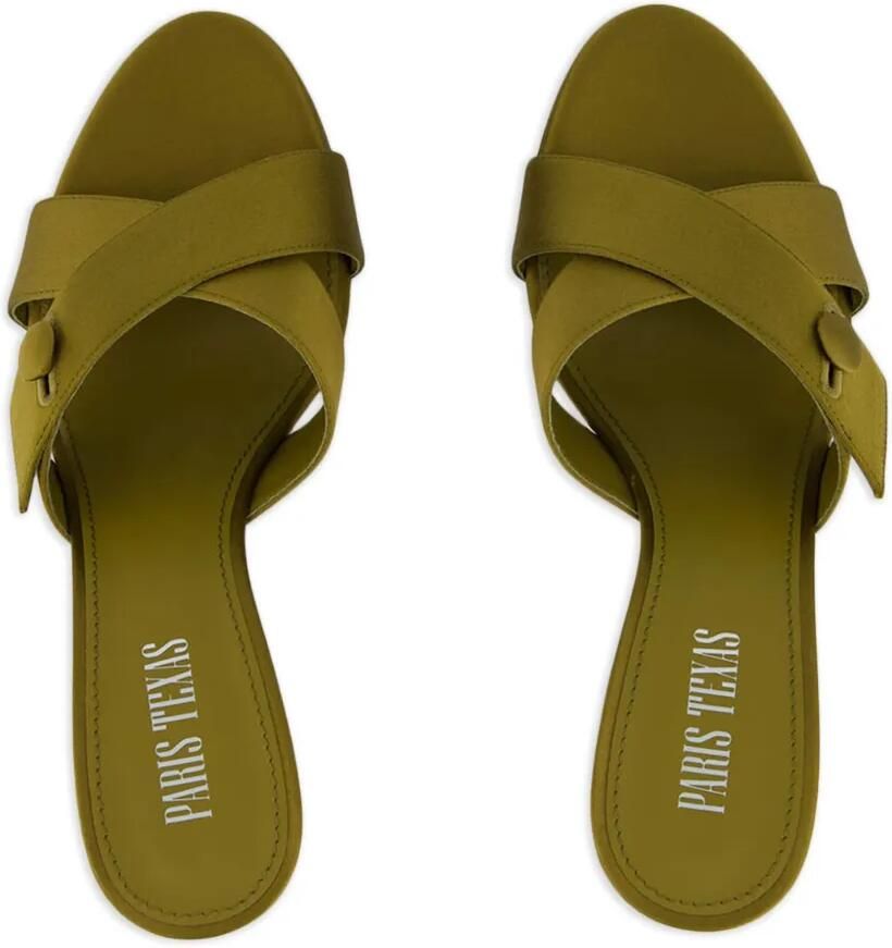 Paris Texas Lidia satijnen sandalen met kruisbandjes Groen - Foto 2