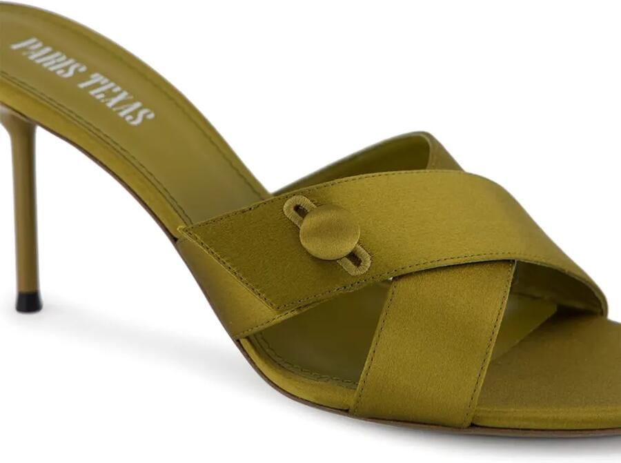 Paris Texas Lidia satijnen sandalen met kruisbandjes Groen - Foto 3