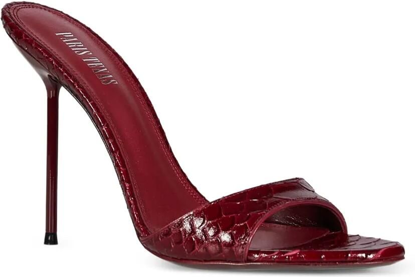 Paris Texas Lidia leren sandalen met slangenleer-effect Rood - Foto 2